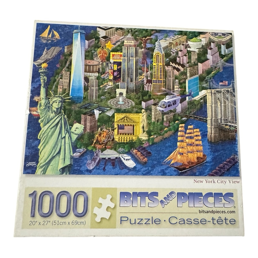 Bits and Pieces New York City View 1000-Piece Jigsaw Puzzle by Joseph Burgess